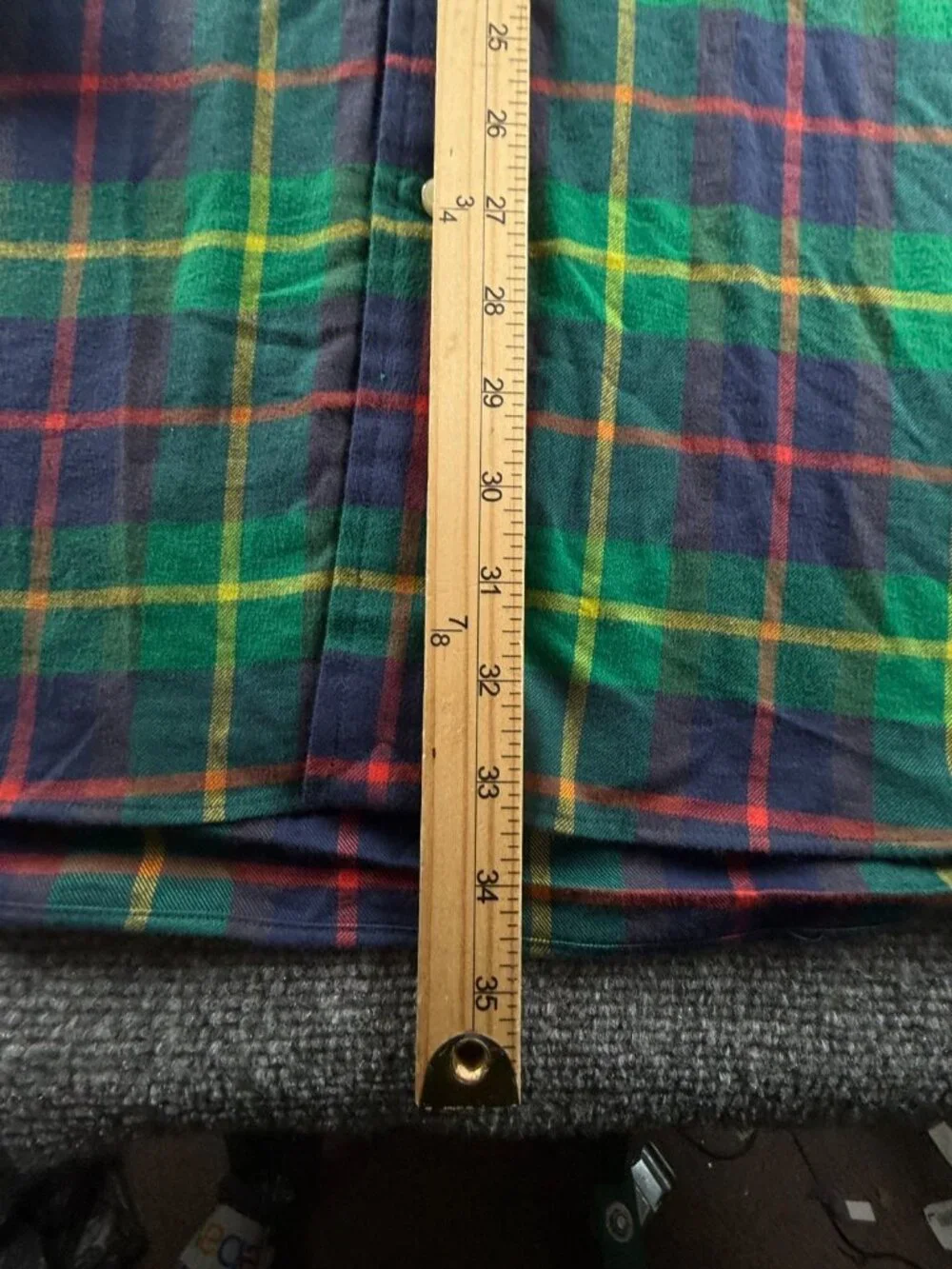 Ralph Lauren Performance Flannel Button Up Shirt Men Green Purple XLT Tall